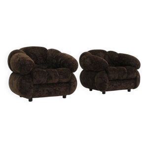 Fauteuils italiens vintage - velours