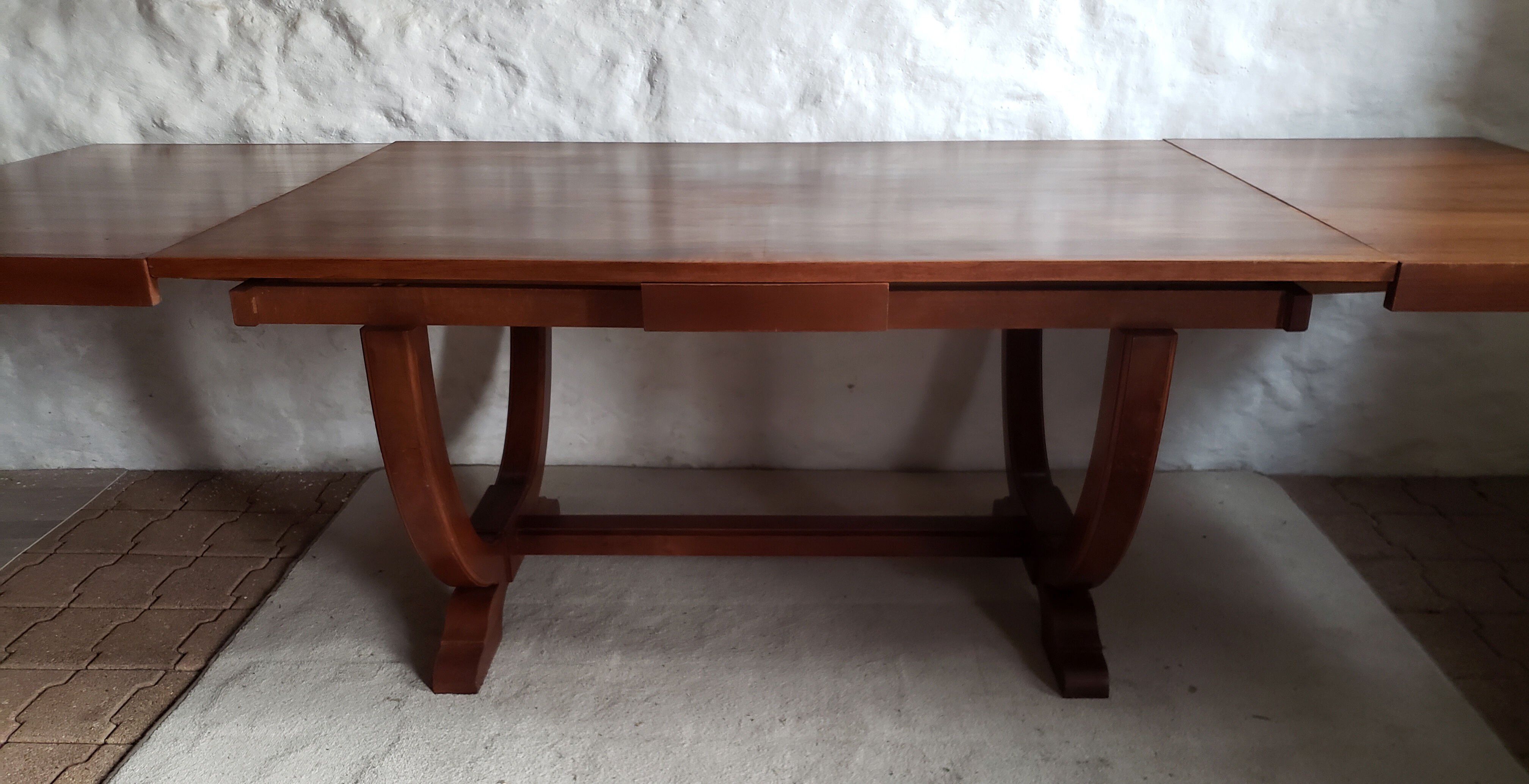 Walnut art-deco table