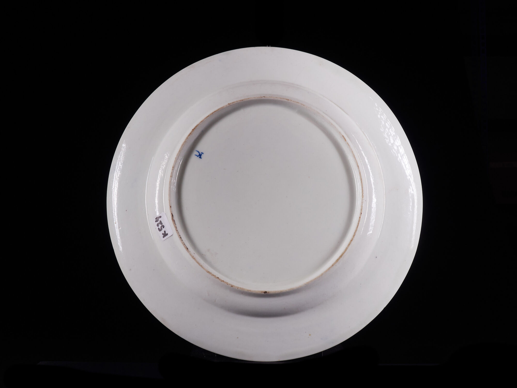 Set of 3 White Faïencerie Plates with Floral Decorations