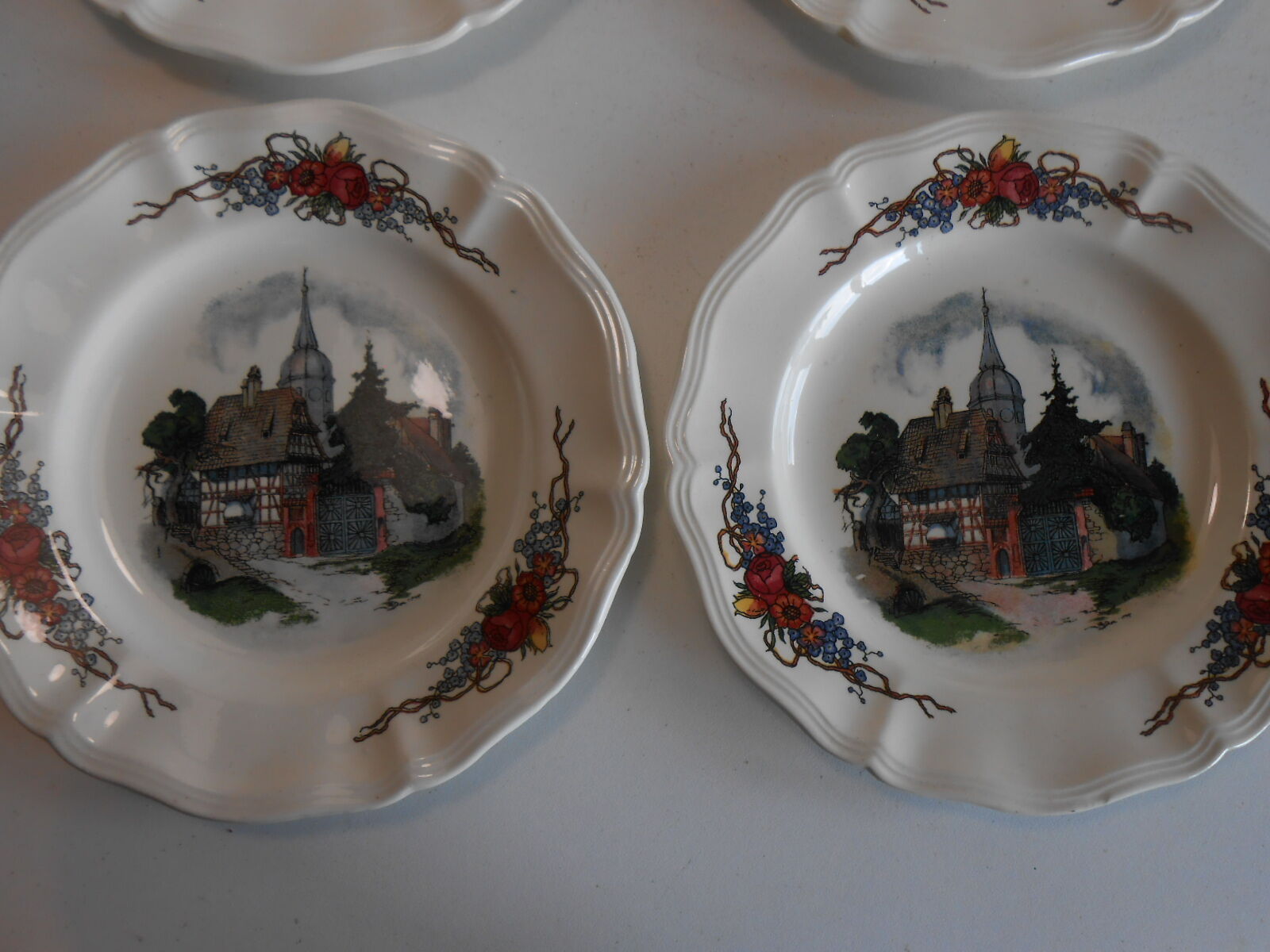 8 plates for dessert obernai Sarreguemines h.loux