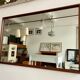 Vintage rectangular teak framed mirror