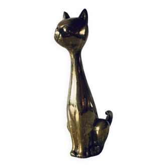 Vintage brass cat