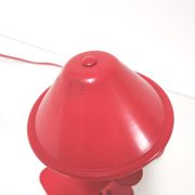 Vintage mushroom spot lamp with red metal clip