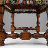 Early 20th Century Wood & Fabric footstool, France