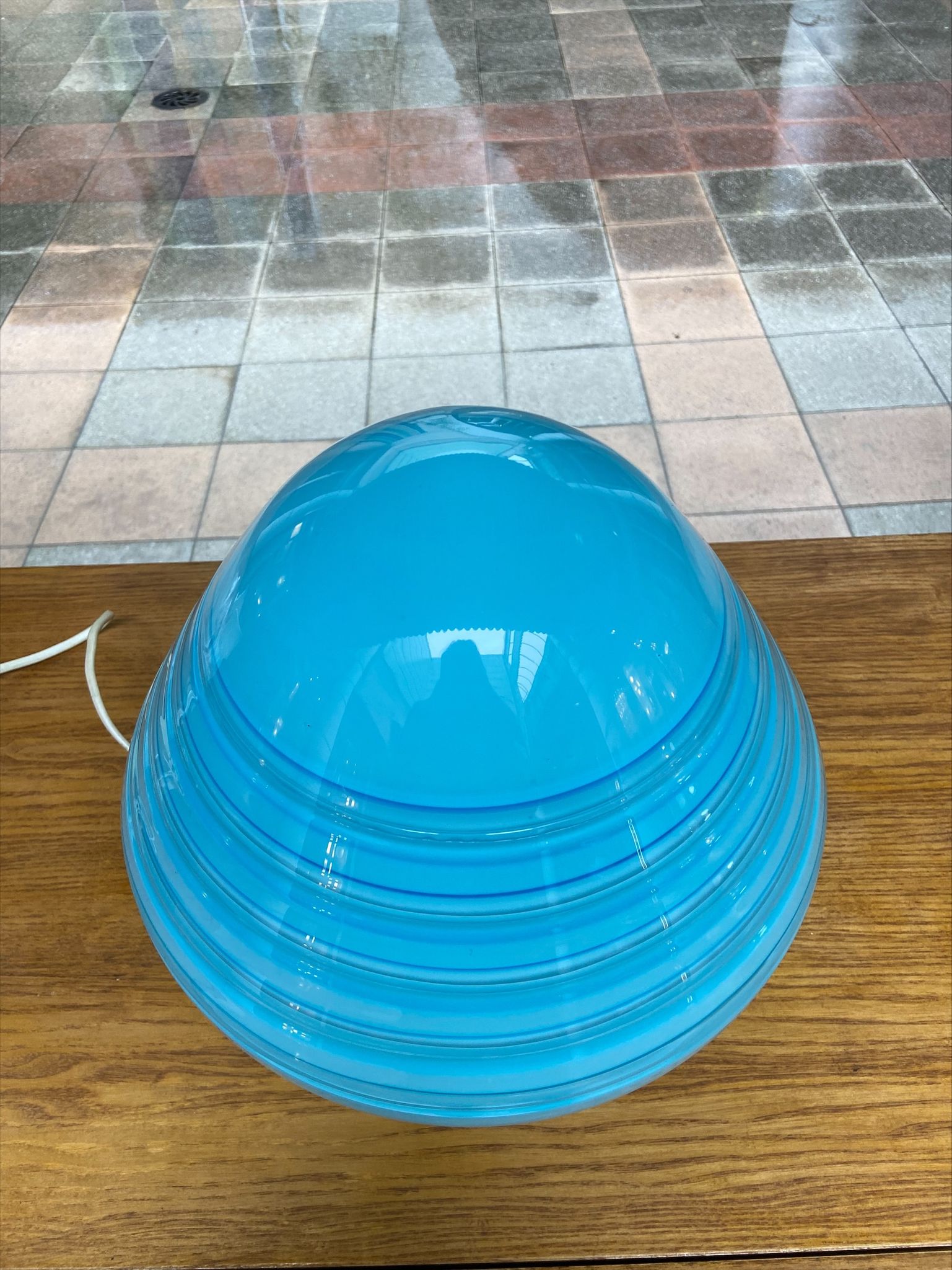 Lampe - Barbini - Murano bleu - années 70