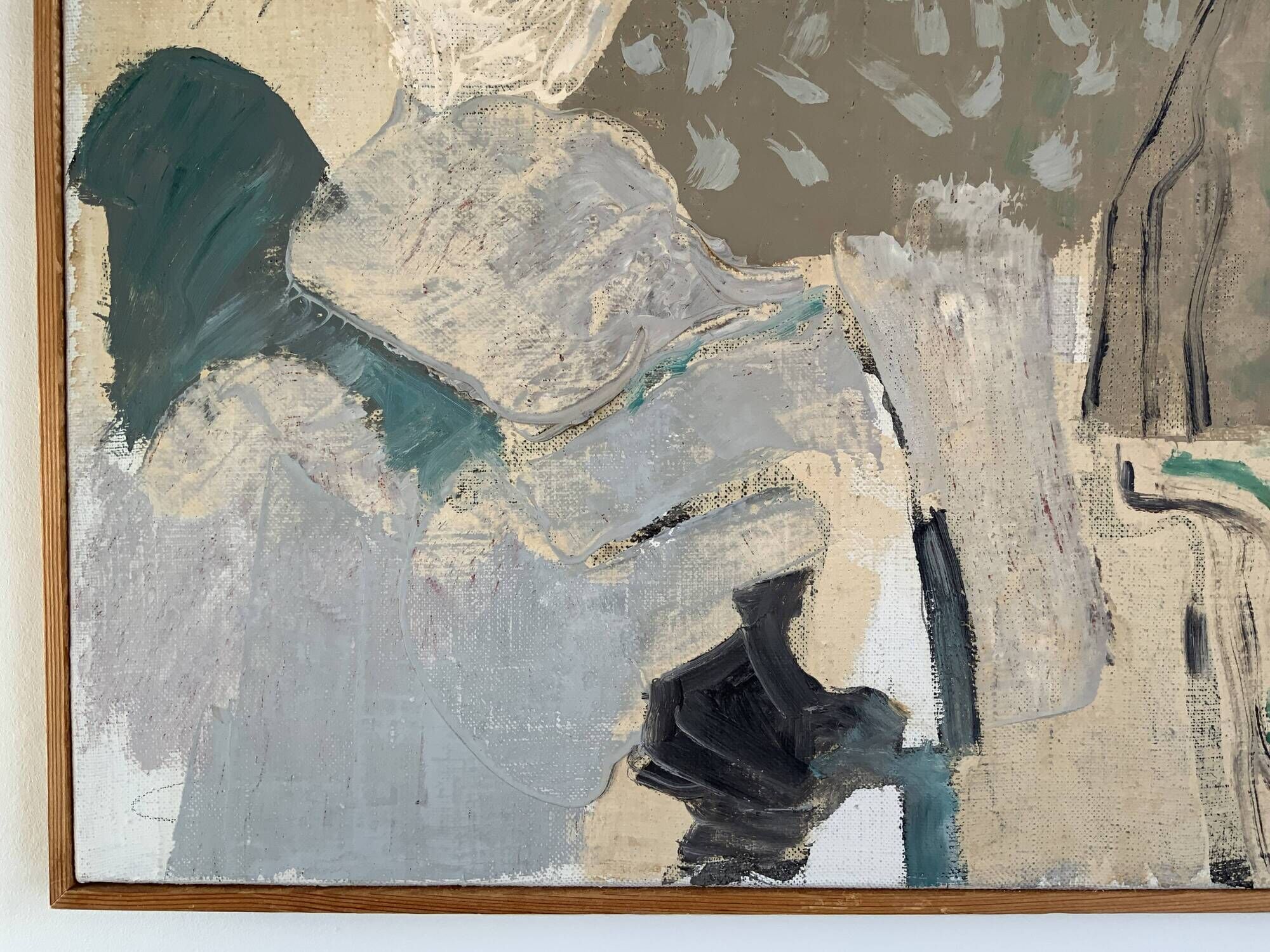Vintage Abstract Oil on canvas by Carl Gustaf Skoglund Swedish, 1965