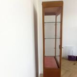 Vitrine art déco en bois et verre