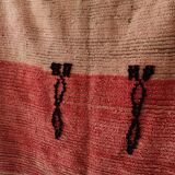 Moroccan carpet boujaad, black and faded pink