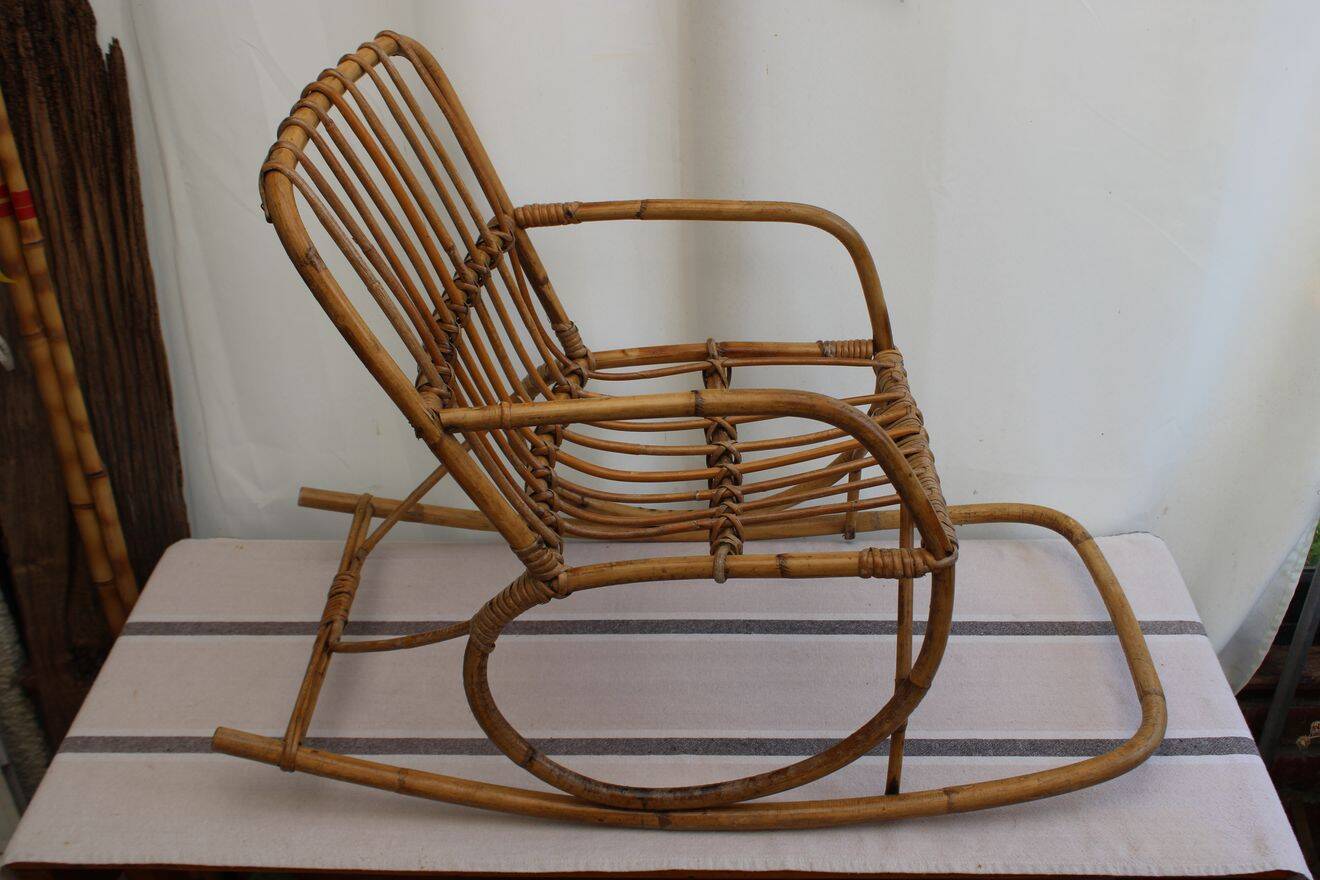 Chaise enfant en rotin