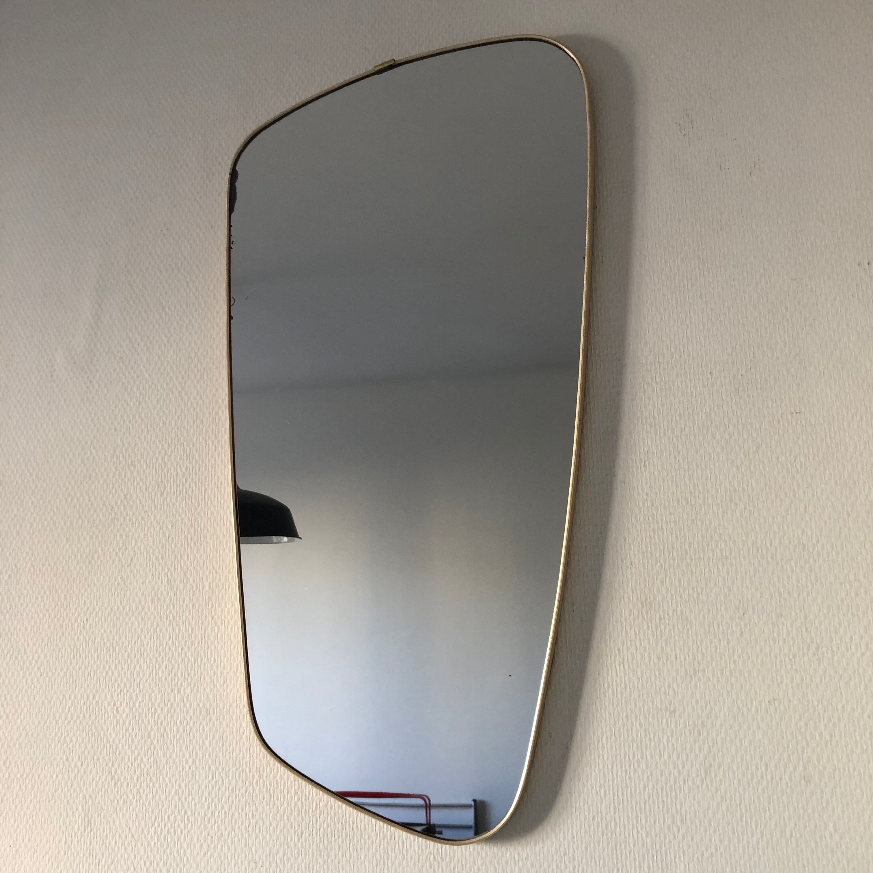 Mirror freeform vintage 1960 68x34cm