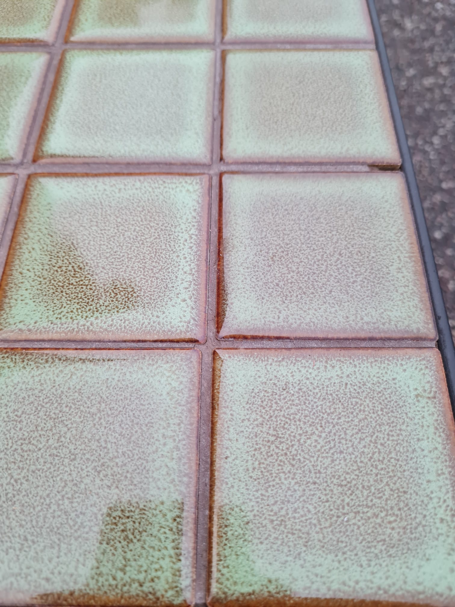 Coffee table mid century ceramic top