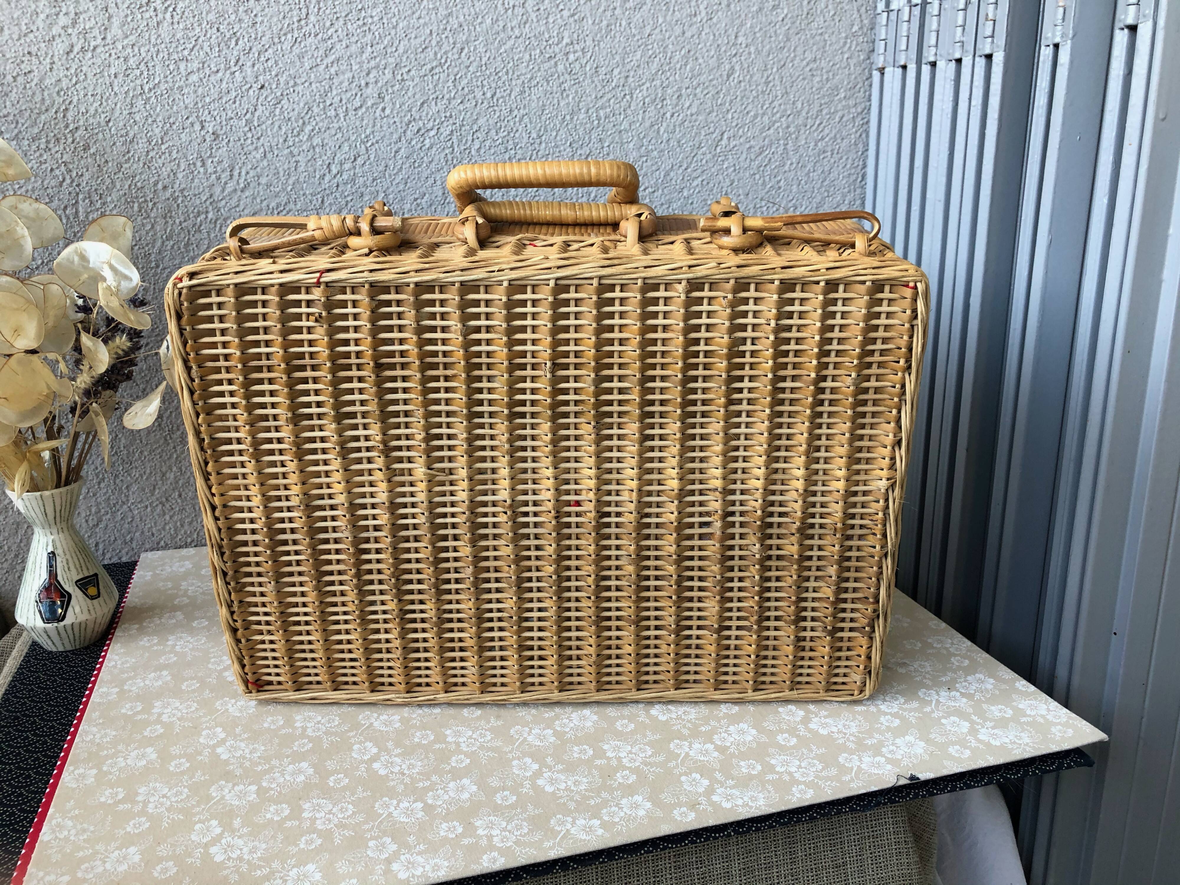 Wicker suitcase