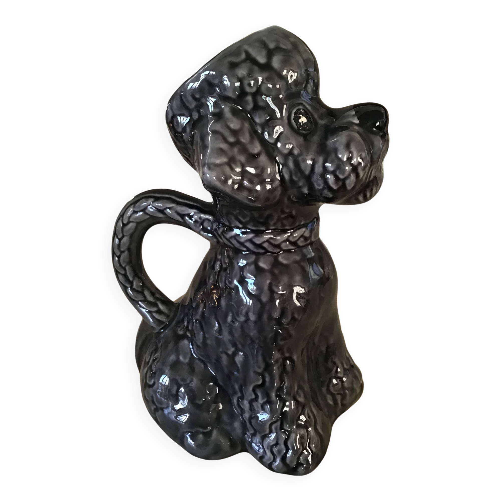 Zoomorphic ceramic water pot canishe dog