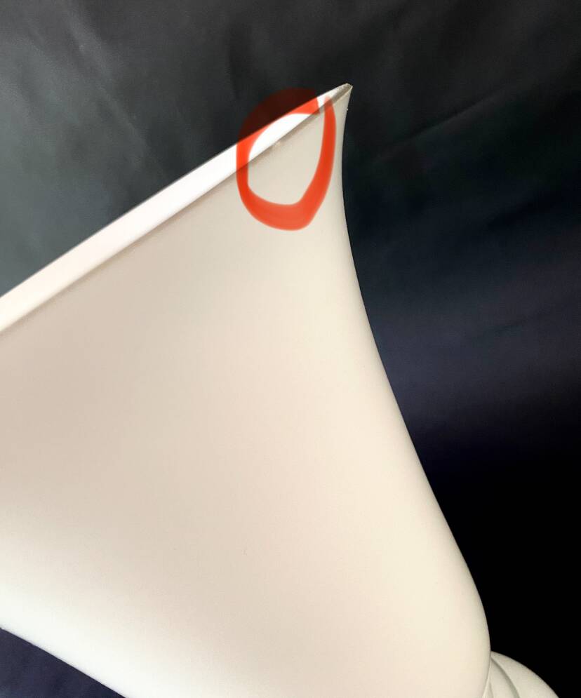 Lamoe tulipe en opaline, câble tissu neuf