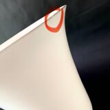 Lamoe tulipe en opaline, câble tissu neuf