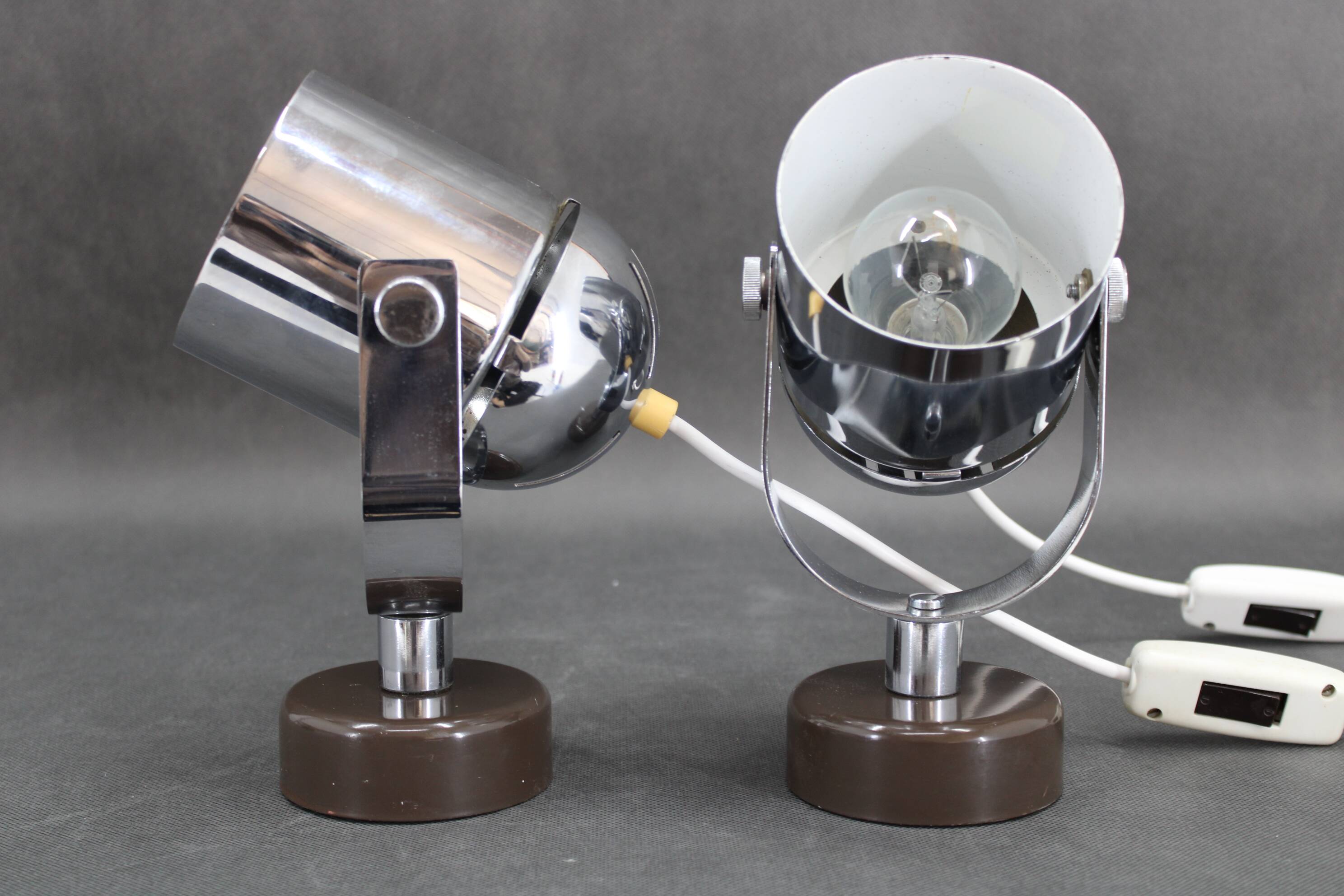 1970s Stanislav Indra Pair Of Wall lamps by Combi Lux, Czechoslovakia