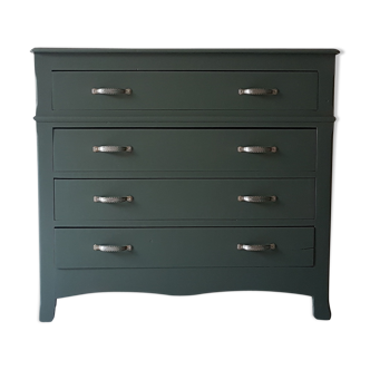 Revamped green solid wood dresser
