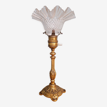 Table lamp in gilded bronze, late 19th / early 20th