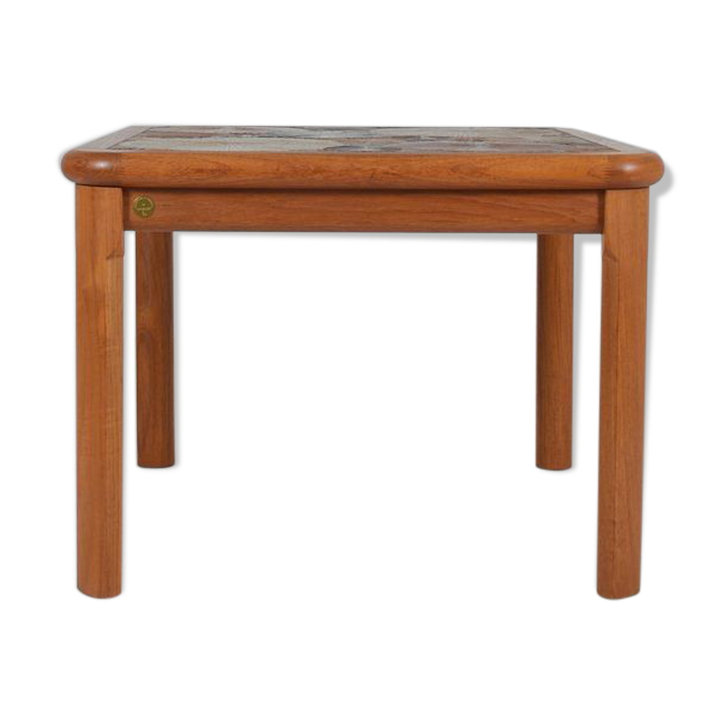 Coffee table with ceramic work by Tue Poulsen for Haslev Møbelsnedkeri, 1960s