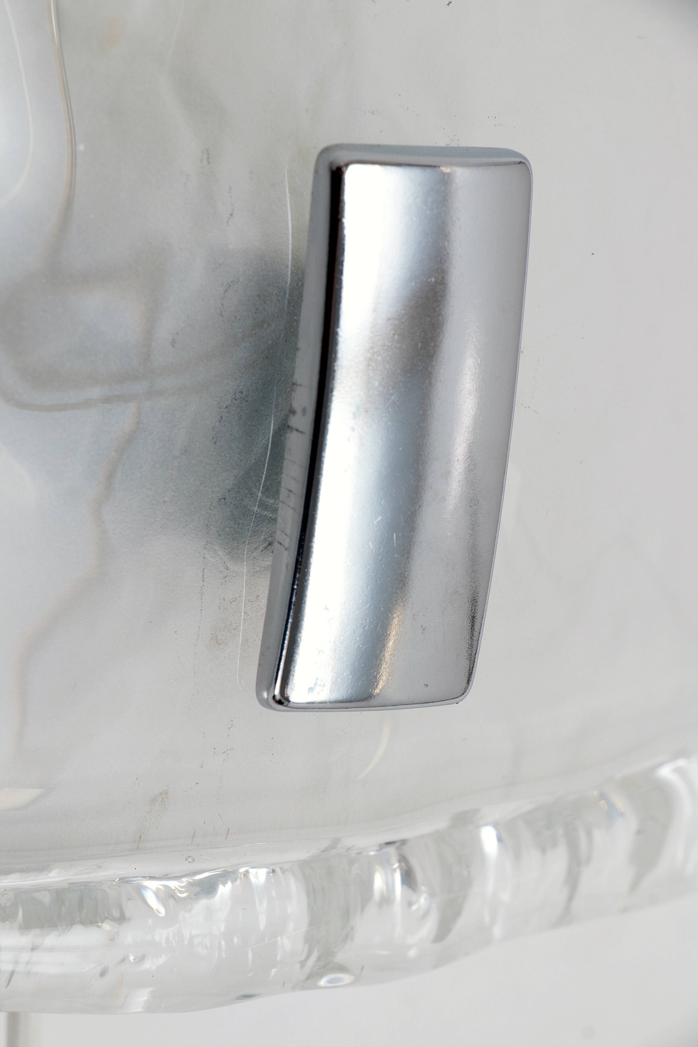 Vintage Murano wall lamp with satin glass, 1960 Italy.