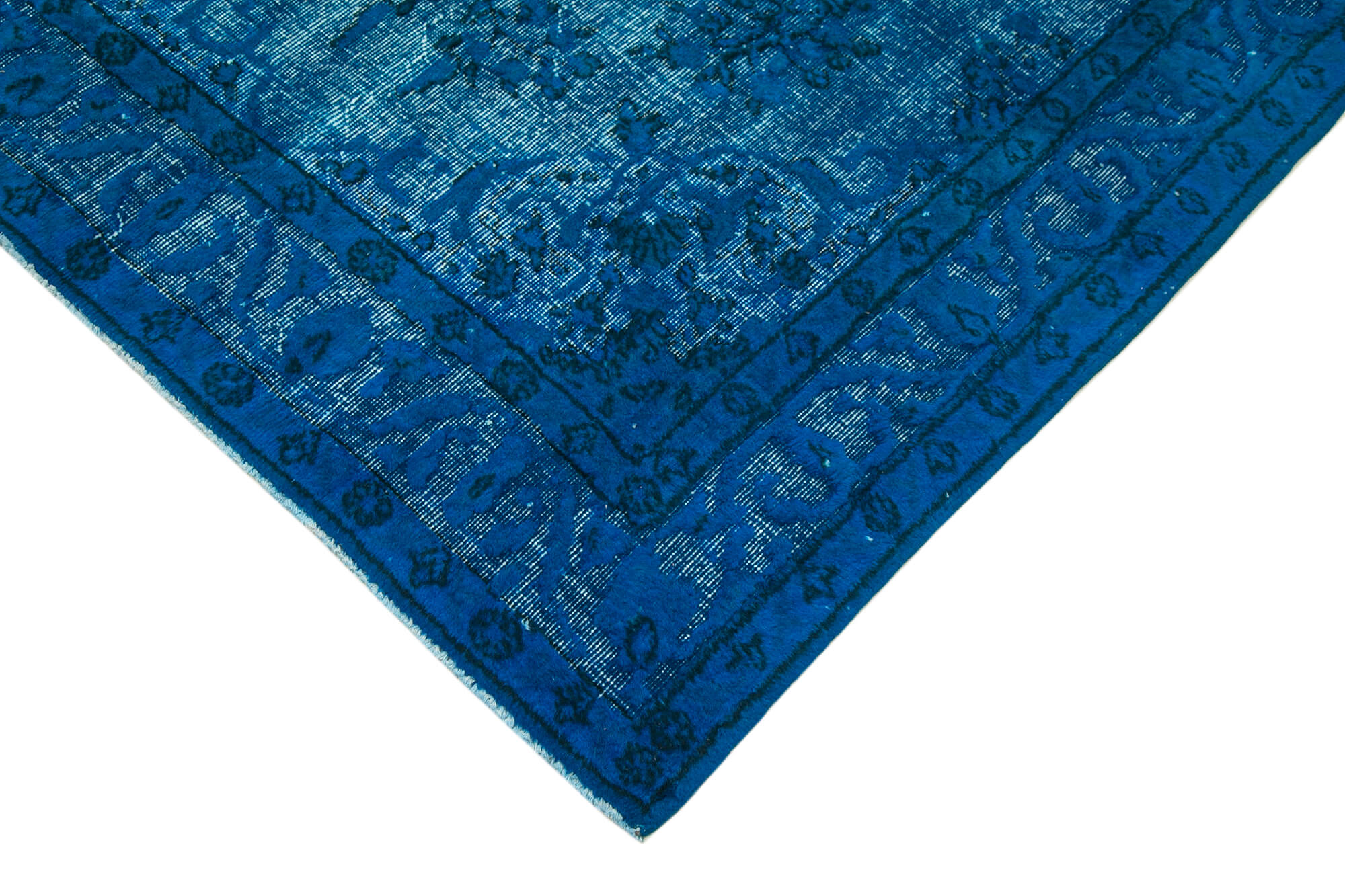 Hand-knotted anatolian 1980s 150 cm x 241 cm blue rug