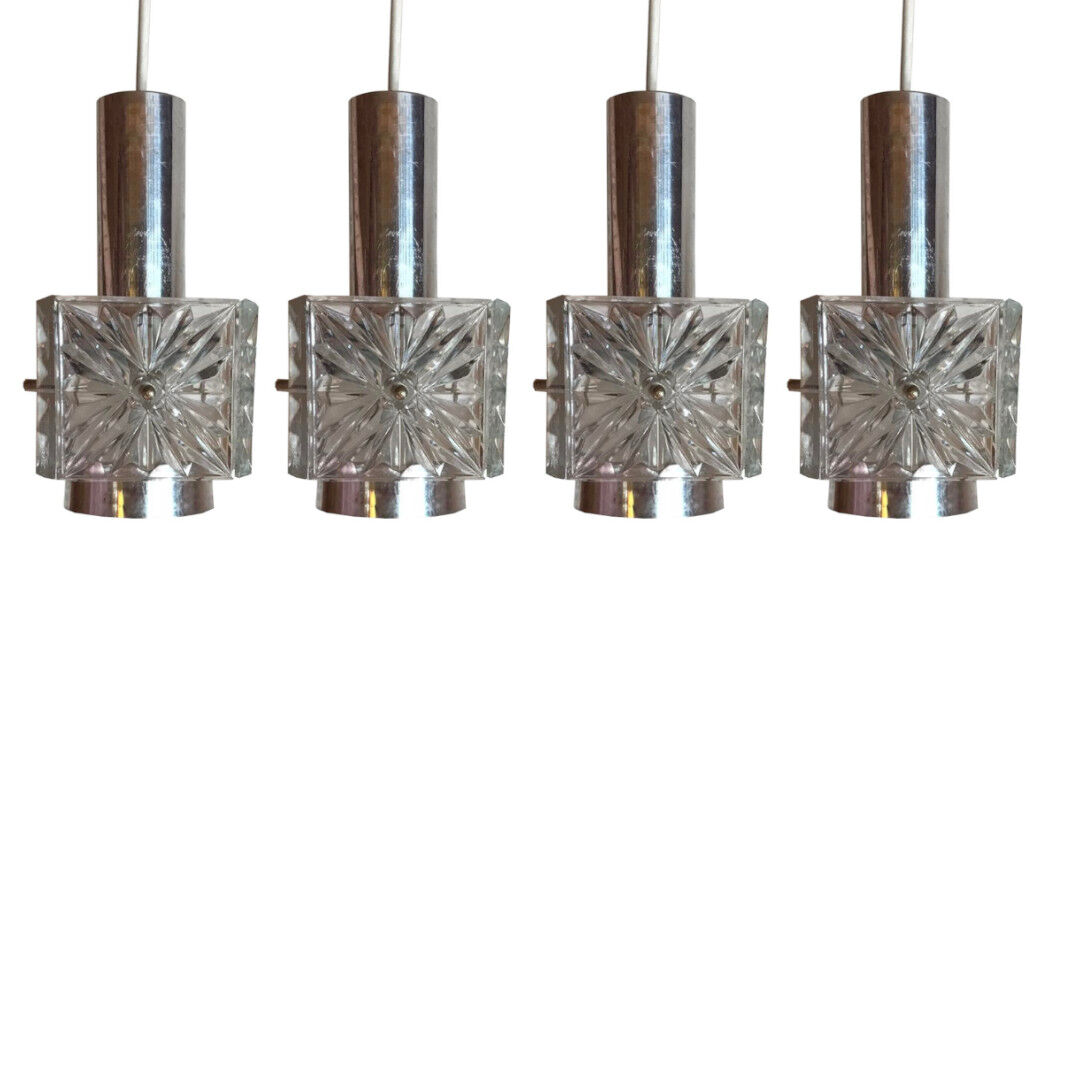 A set of four Kinkeldey pendant lamps from the 70