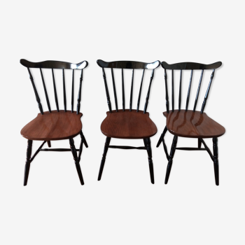 3 chaises bistrot vintage 1950