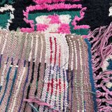 Moroccan carpet Berbere Boucherouite red