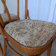 Ensemble de 6 chaises de salle à manger Thonet en bois courbé avec assise en tissu / Années 1970 Mid-Century Bistr