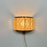 Pair of vintage wall lights, Murano glass and brass, Sweden, 1960.