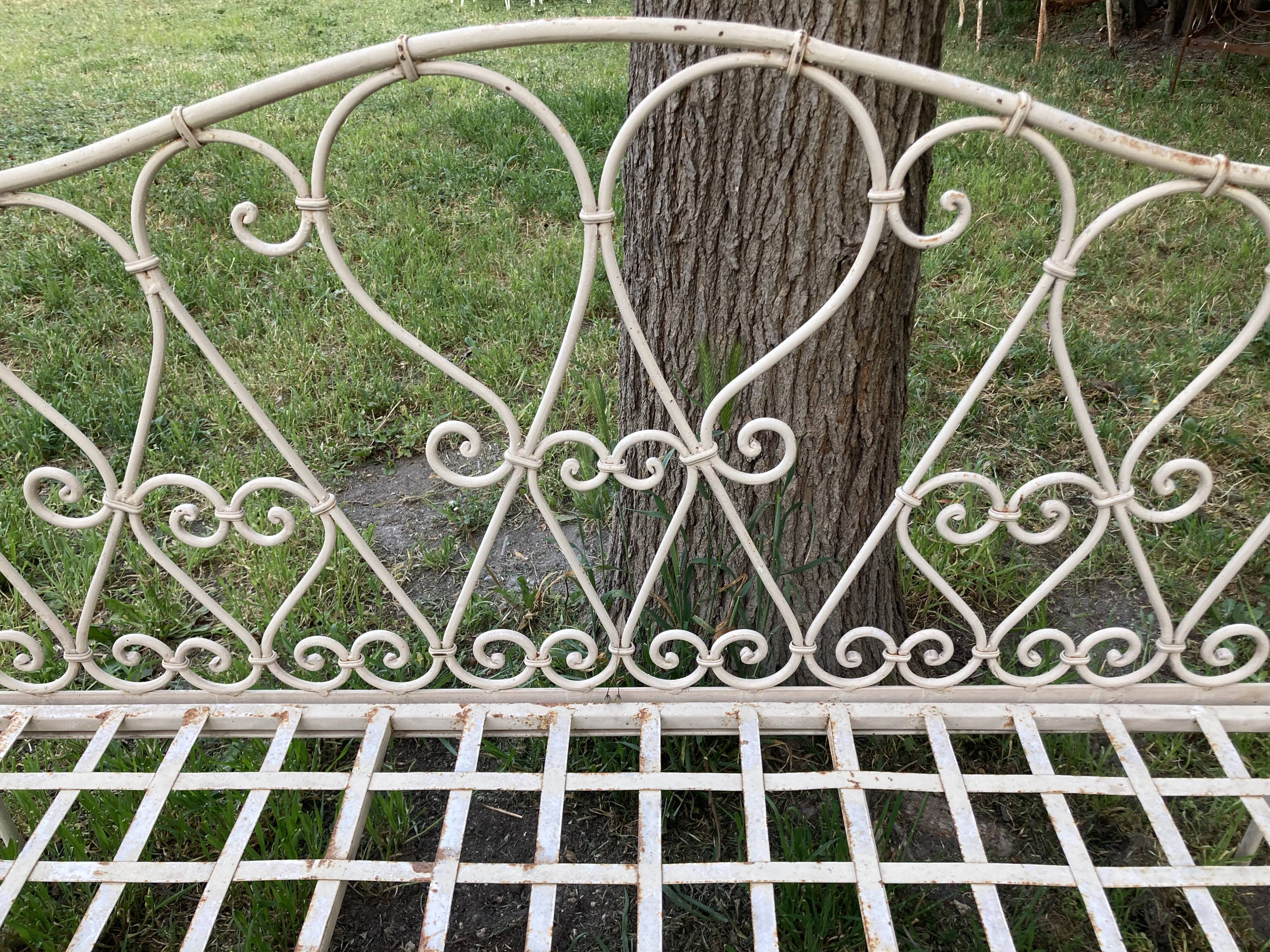 Wrought iron bench