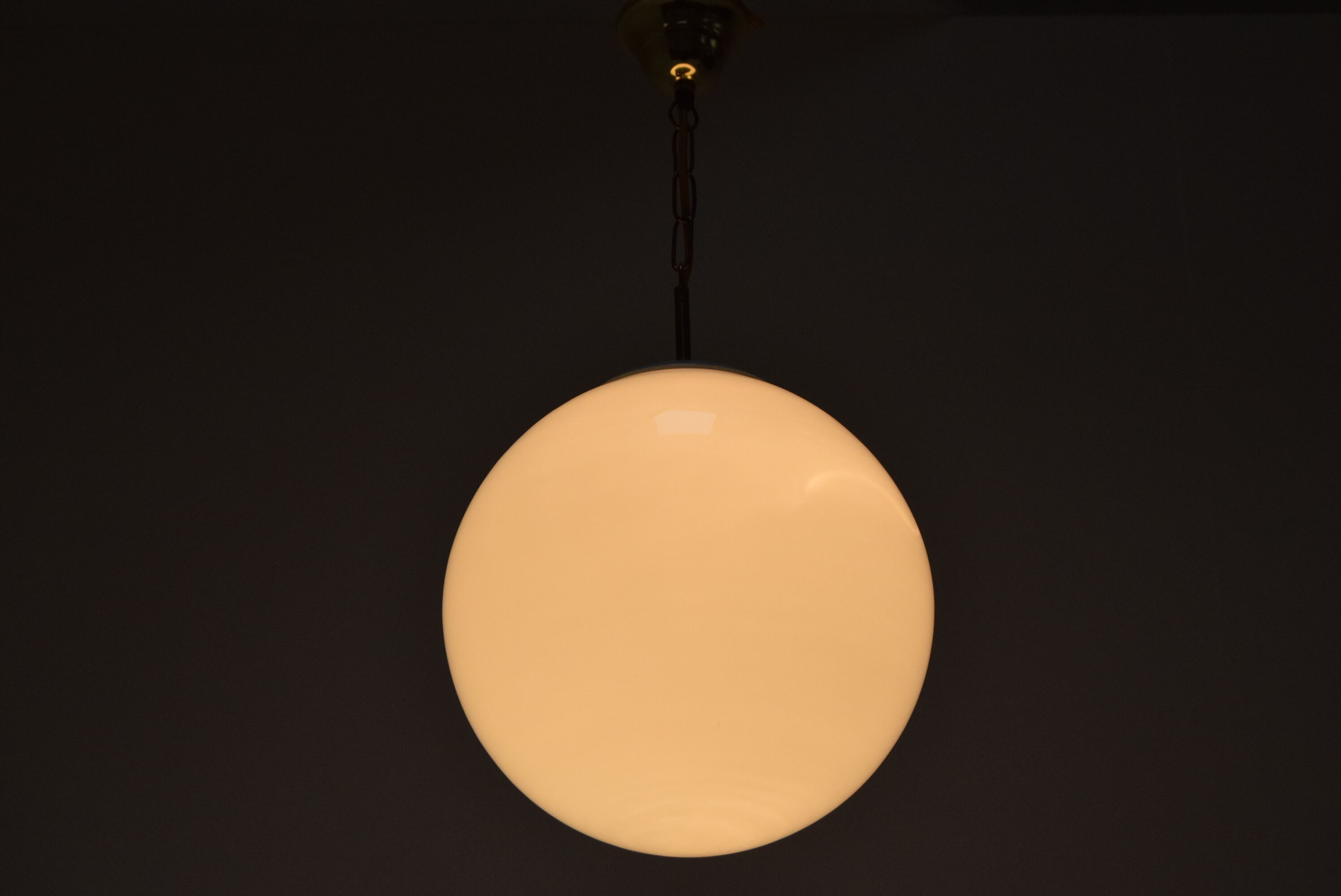 Suspension en verre du milieu du siècle années 1970