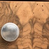 Art Deco chest of drawers in raw walnut burl