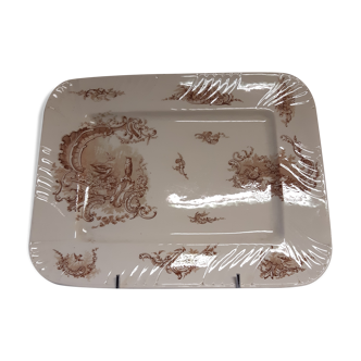 Rectangular dish in Lunéville earthenware