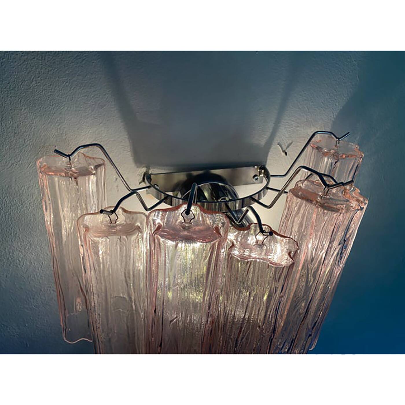 Contemporary Pink “Tronchi” Wall Sconce in Venini Style