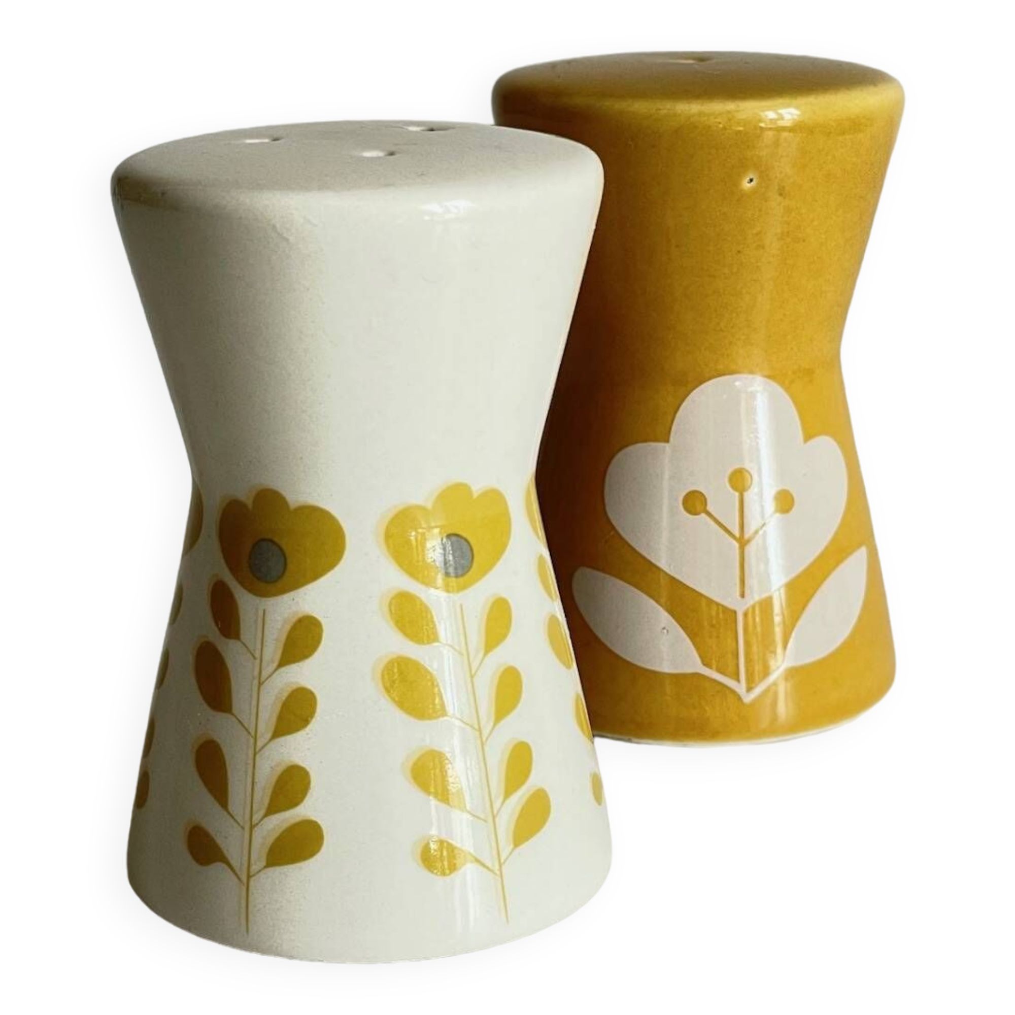 Salière et poivrière céramique esprit scandinave vintage