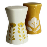 Vintage Scandinavian style ceramic salt and pepper shakers
