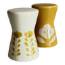Vintage Scandinavian style ceramic salt and pepper shakers
