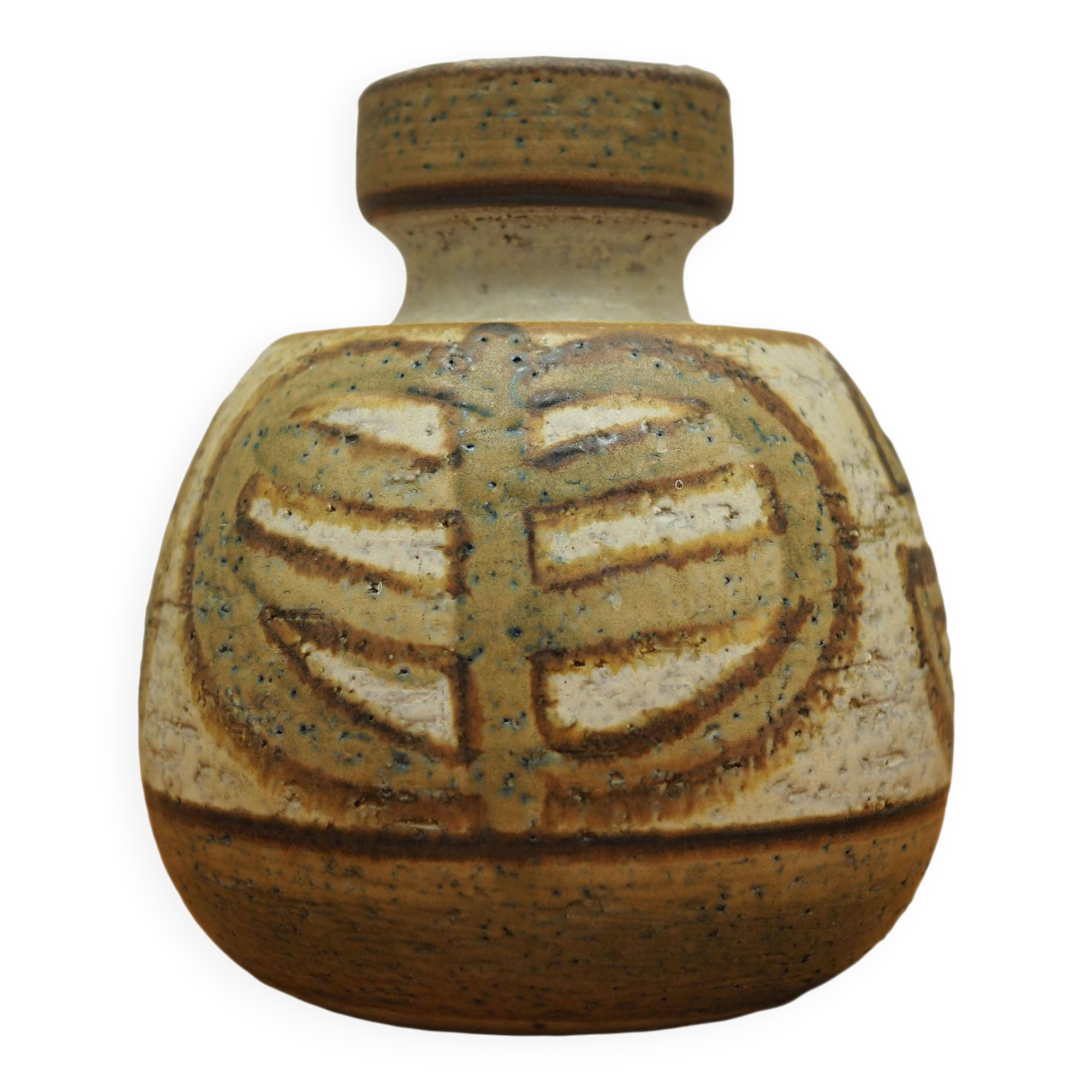 Ceramic vase, Danish design, 1970s, production: Soholm