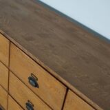 Large Vintage Dutch Oak Shop Cabinet / Sideboard, 1950s