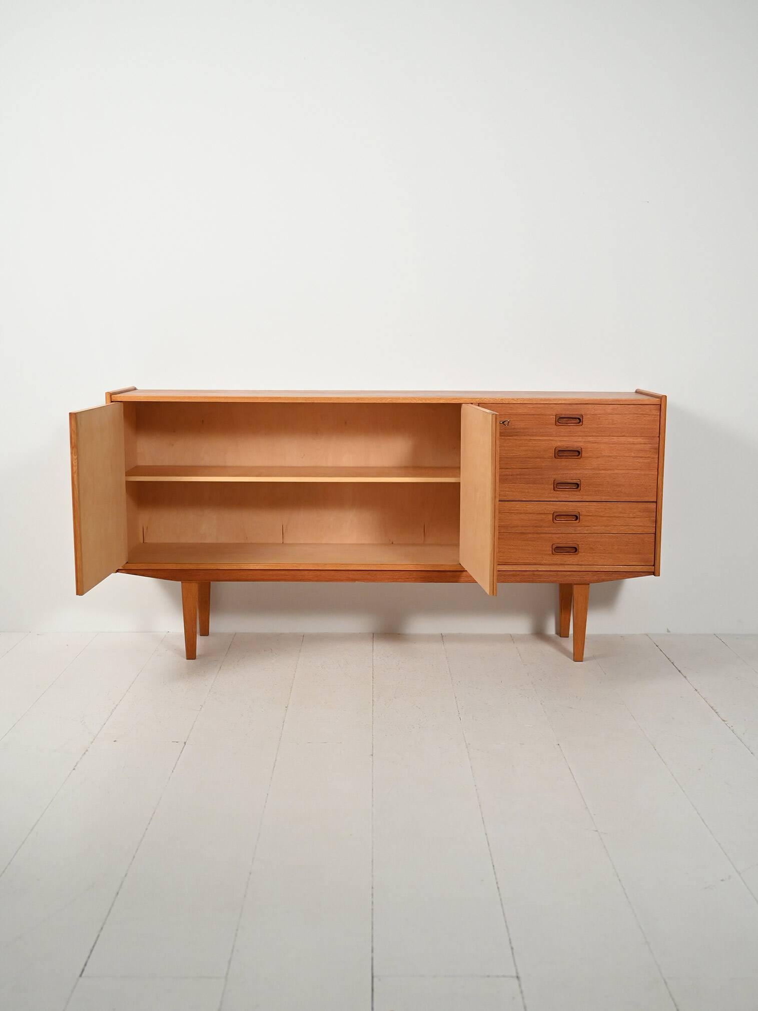 Elegant-lined Scandinavian 1960s sideboard
