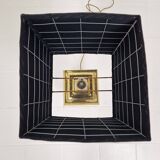 Paire de lampes de table de style Régence avec abat-jour noirs – Base en laiton et bois