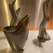 Ensemble en aluminium massif Anna Efverlund – 2 chandeliers et 1 vase