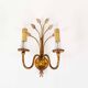 Single gilded and crystal florentine sconce by Banci Firenze.