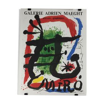 Poster exhibition Joan MIRO, gallery Adrien MAEGHT.