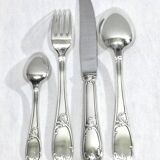 49-piece cutlery set in Louis XV silver-plated metal