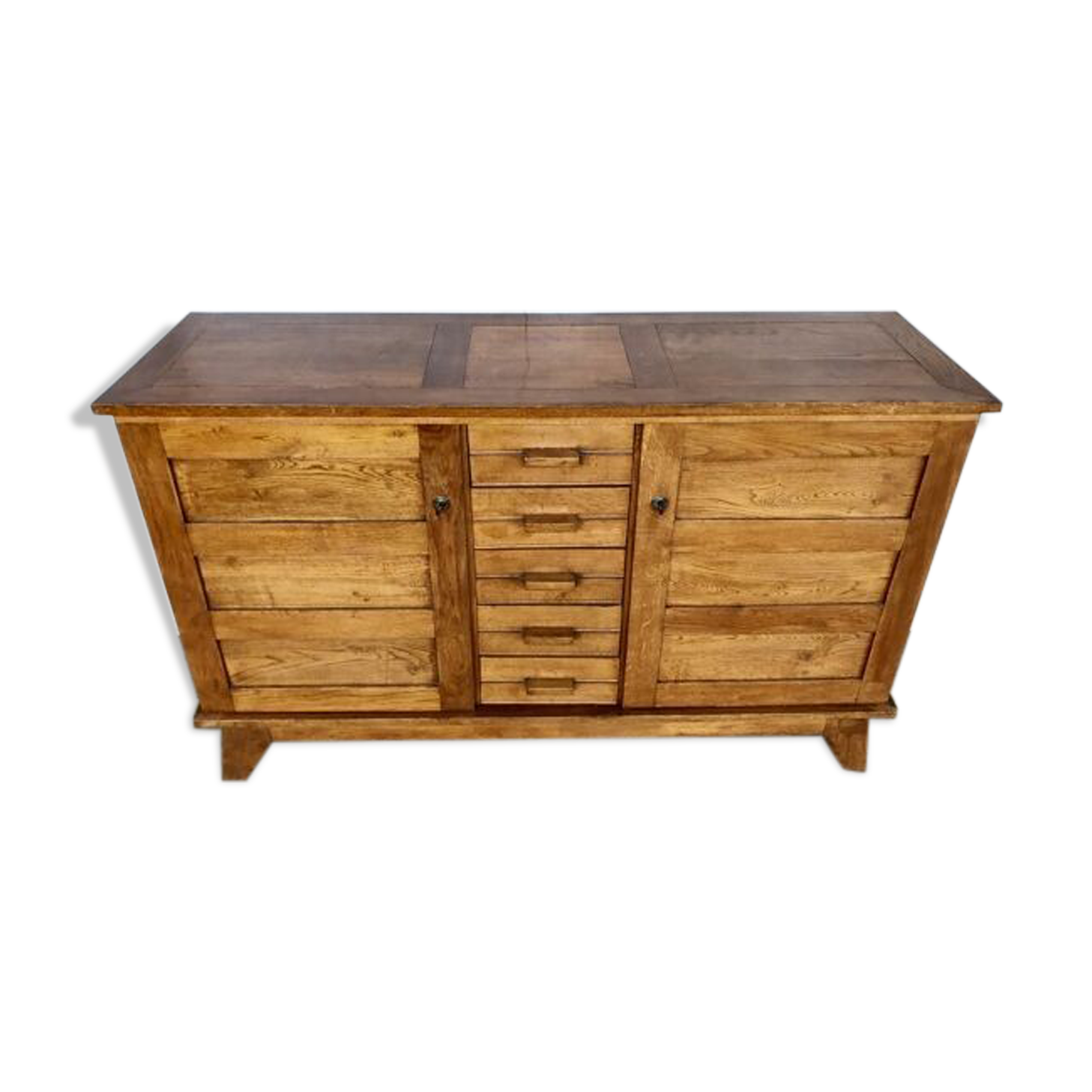 Buffet meuble de re construction René Gabriel pieds compas