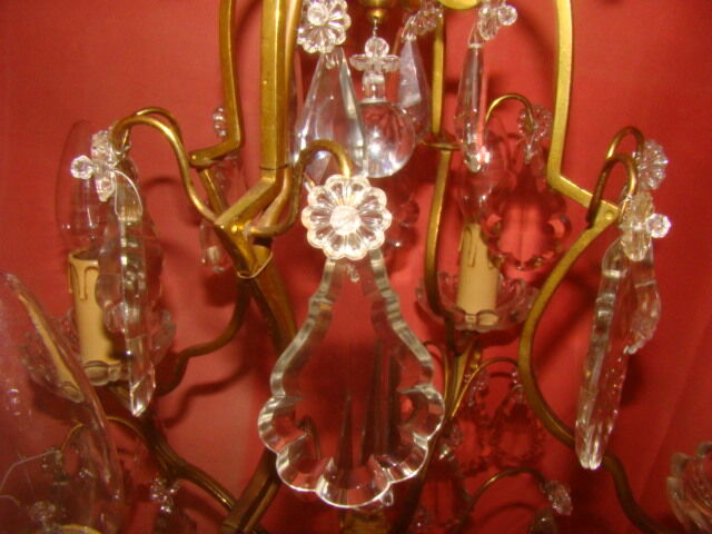 crystal chandelier type with a 4-arm light cage