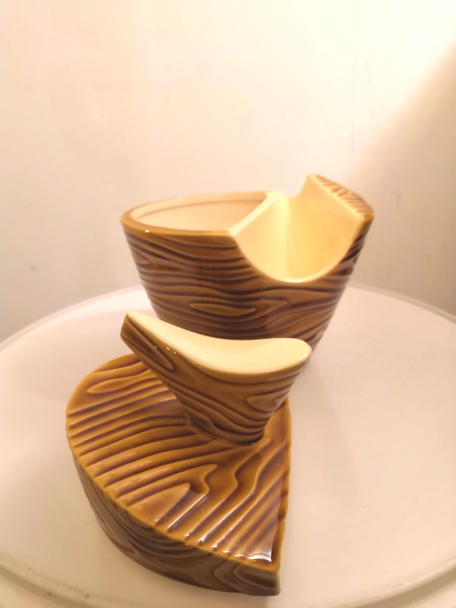 Pofrte pipe et tabatière en céramique design Nicotea années 60