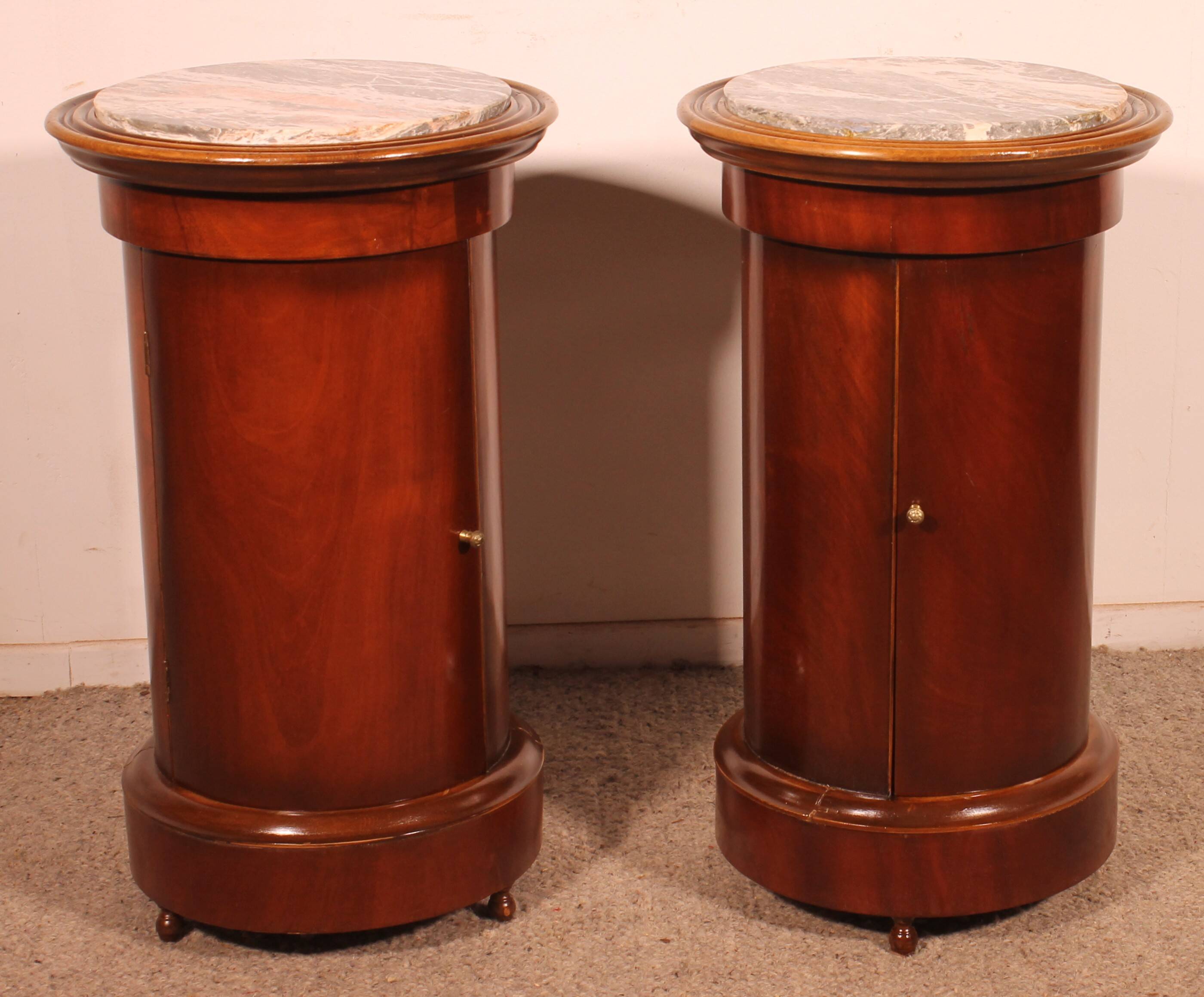 pair of somnos in mahogany